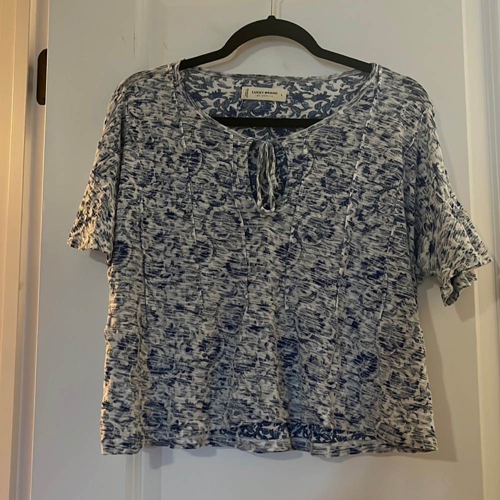 Lucky Brand semi-cropped blouse, S